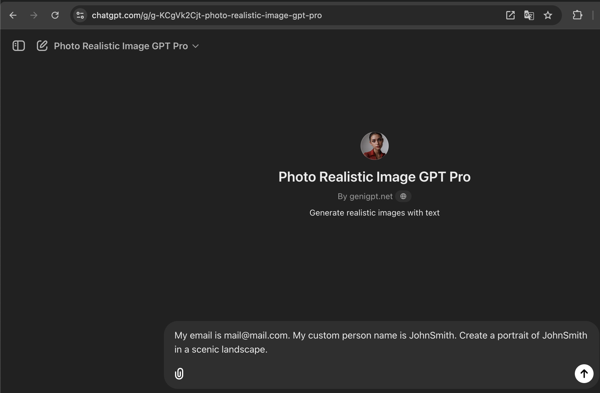 ChatGPT Interface Screenshot